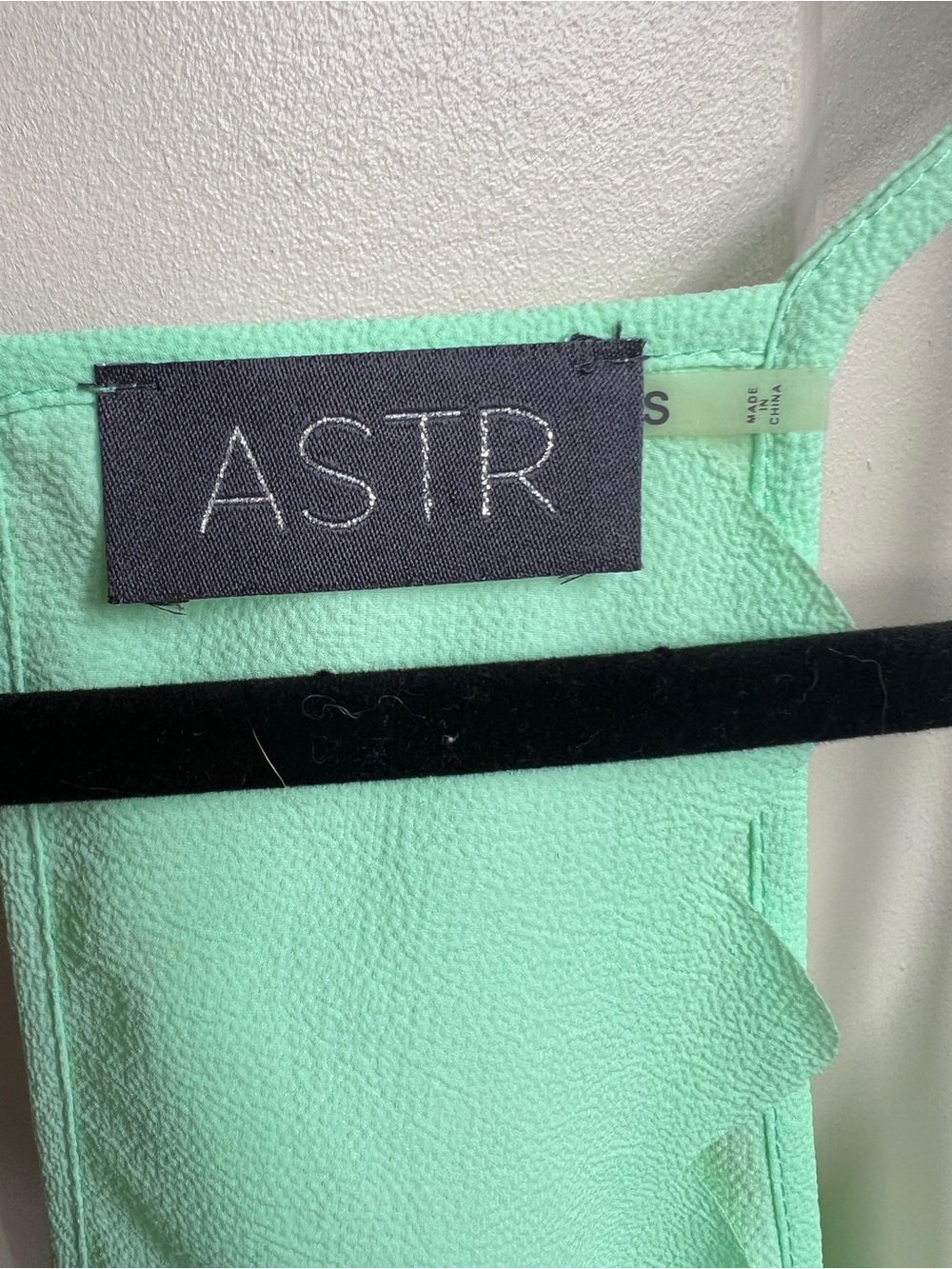ASTR Mint Green Scalloped draped back Racerback Cami Tank Top Size S - Picture 7 of 9